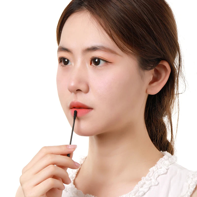 Black Double-headed Cotton Swabs Disposable Ear-picking Makeup Qme