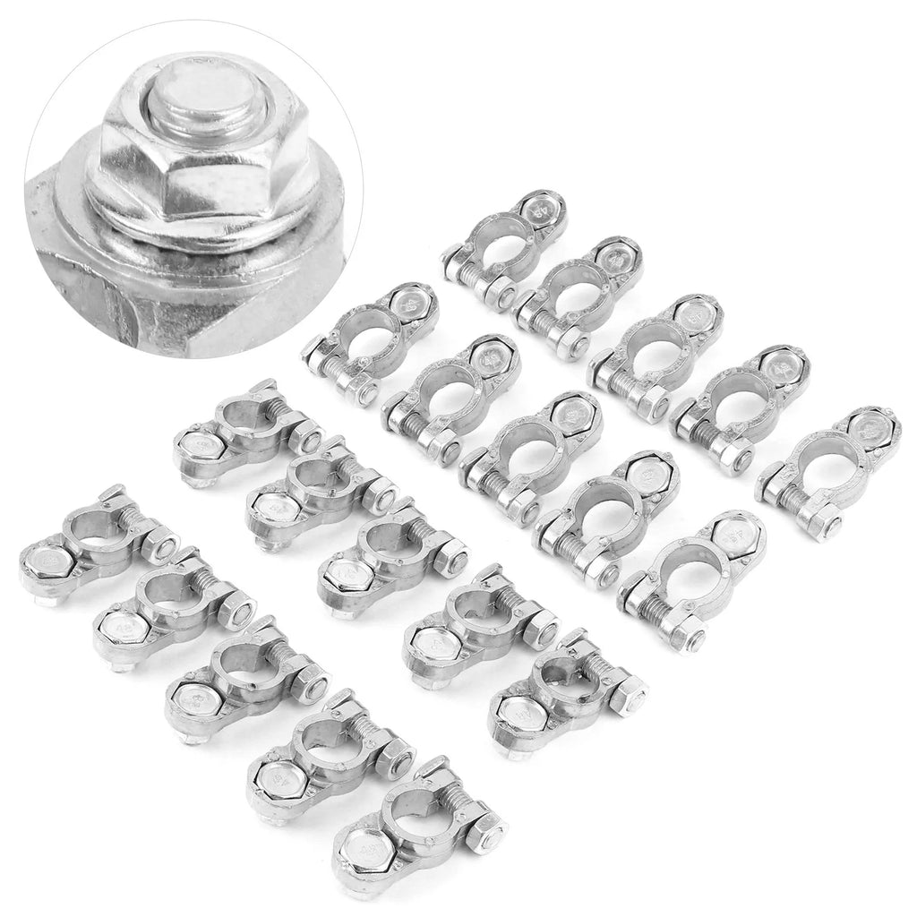 Battery Terminal Car Battery Terminal Set Connector Clamp 12V +Negative for Van Motorhome Boat Car Battery Clamp Qme
