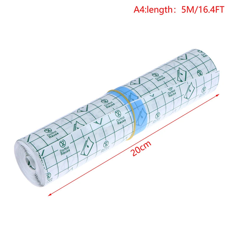 One Roll 5M Waterproof PU Bandages Disposable Transparent Stretchable Adhesive Bandages Protect Your Tattoos And Showers Qme 20cm