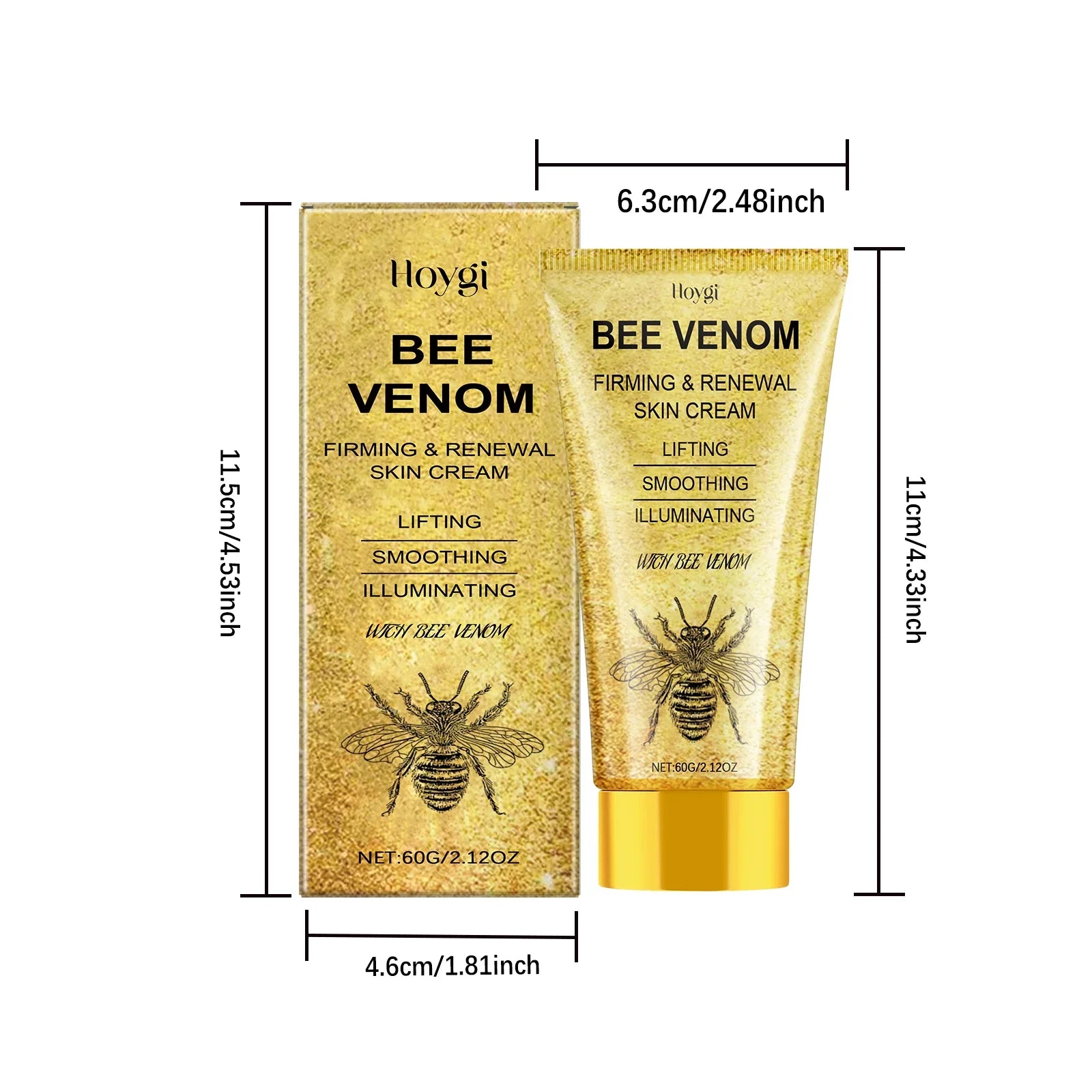 Bee Venom Face Cream Firming Lifting Fade Fine Line Improve Sagging Skin Smoothing Brightening Nourishing Facial Skin Care Qme
