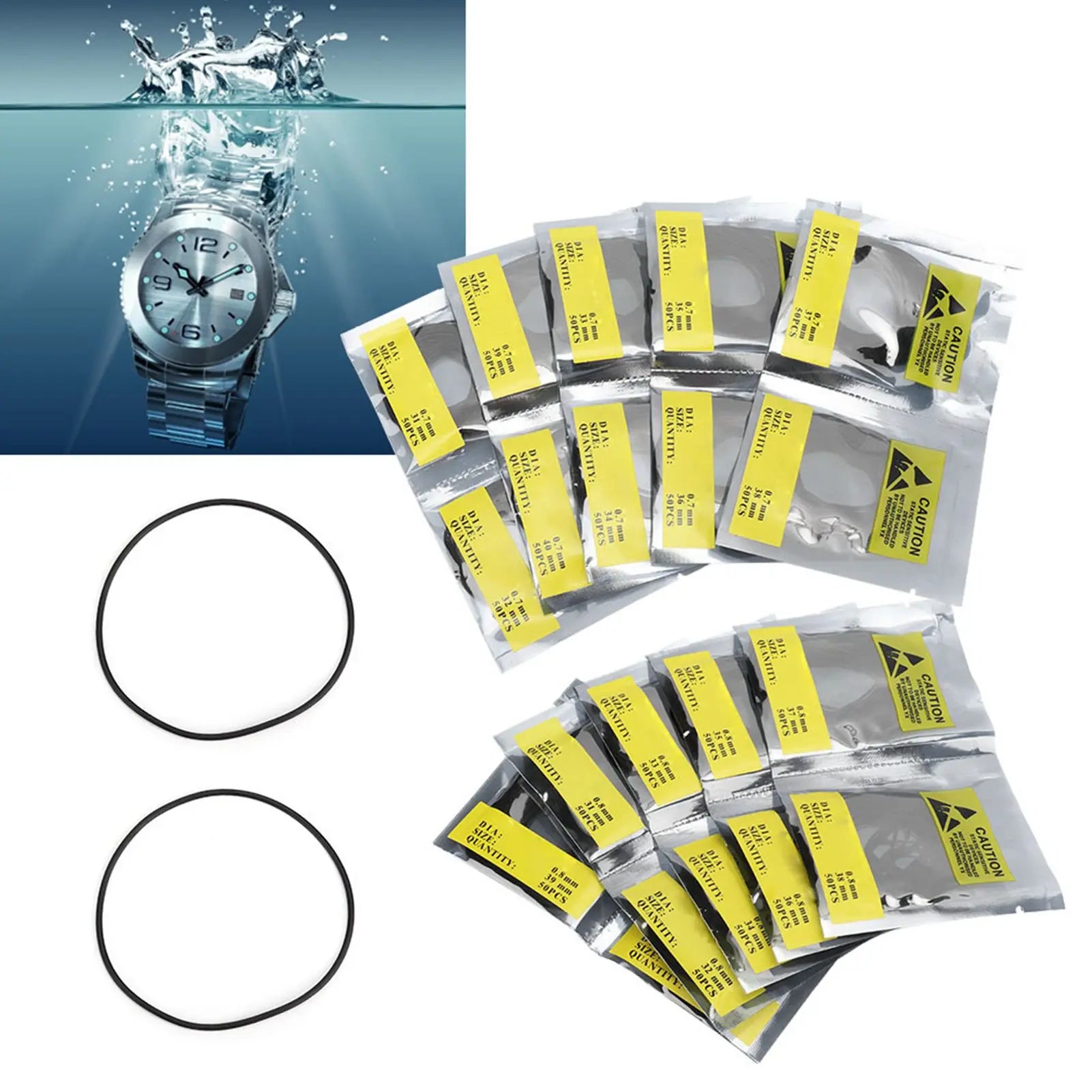 O- Watch Gasket O- /bag O Rubber Watch Back Cover Gaskets Watch Repairing Tool Watch O Qme