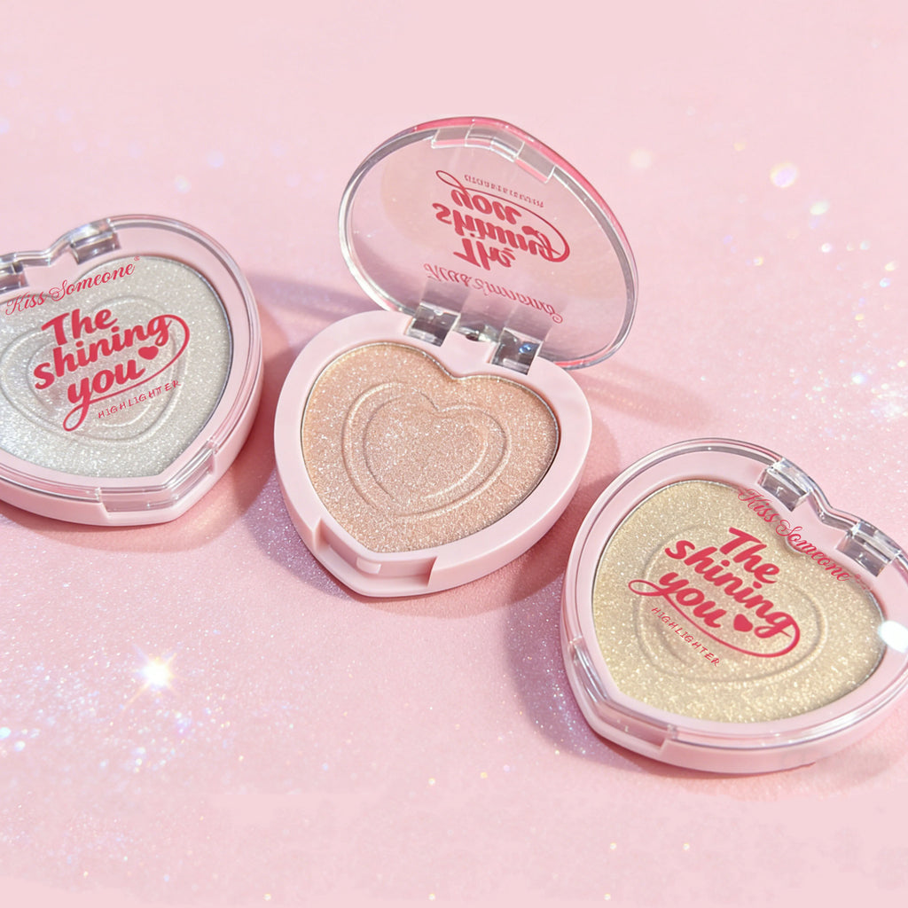 Facial highgloss disc highgloss sparkle highlighter,long-lasting high-gloss disc,rich color palette suitable for Halloween use Qme