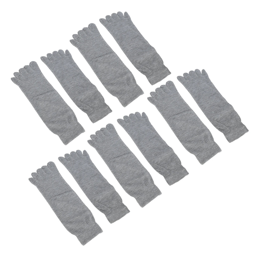 5pairs Toe Socks Breathable Five Finger Socks Prevent Foot Odor Running Yoga Socks for Men Breathable Finger Socks Men Toe Socks Qme Light Grey