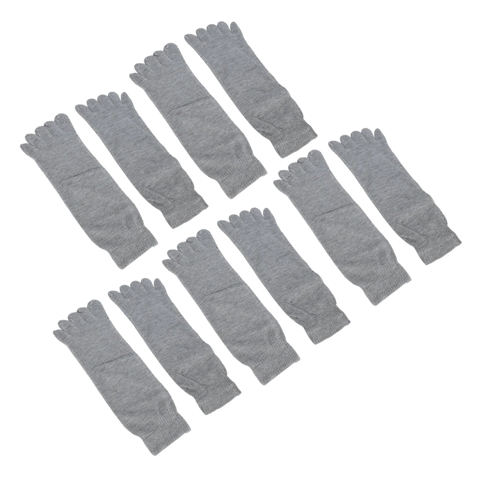 5pairs Toe Socks Breathable Five Finger Socks Prevent Foot Odor Running Yoga Socks for Men Breathable Finger Socks Men Toe Socks Qme Light Grey