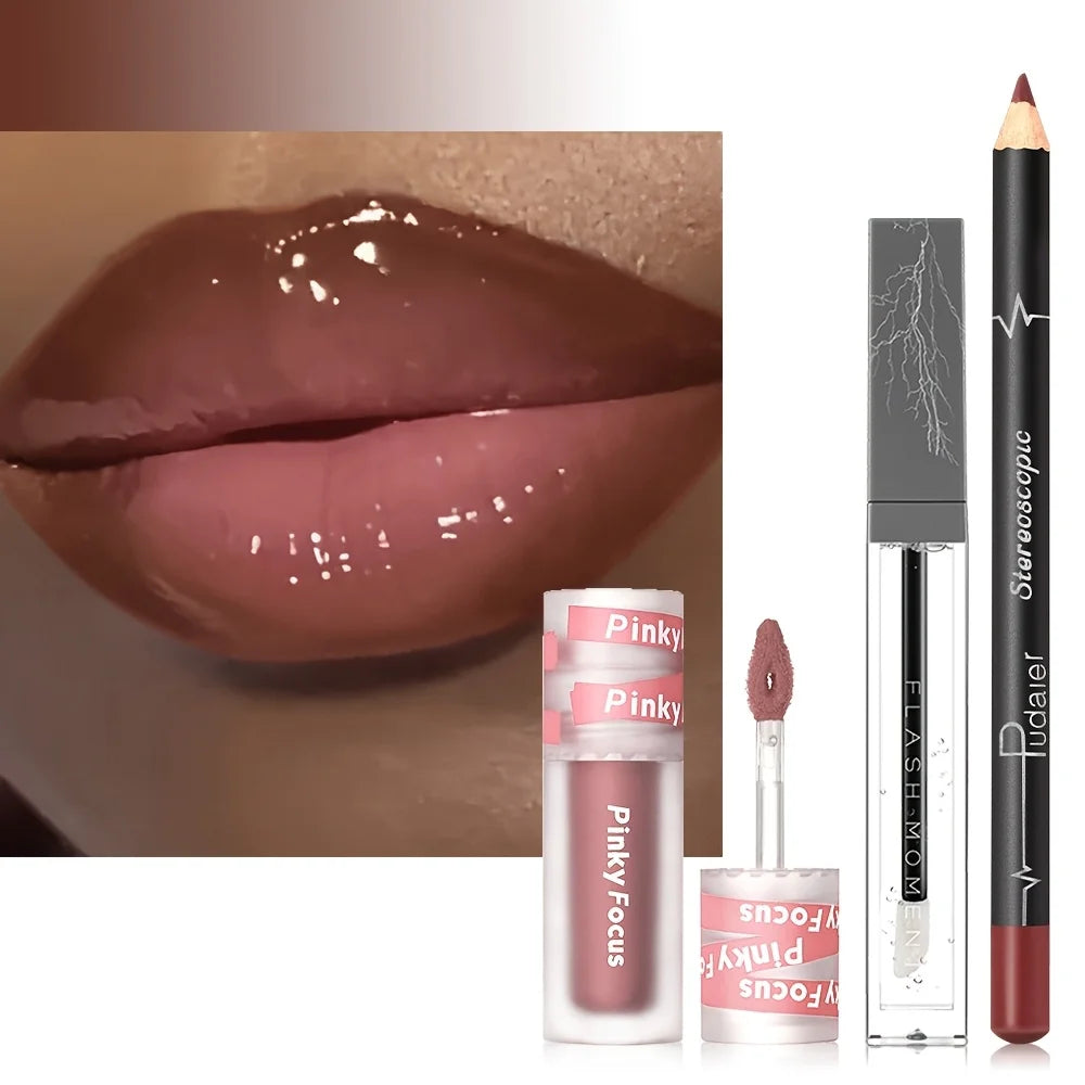 Lip Liner Pen Mud Oil Easy Apply Makeup Long-lasting Non-stick Cups Qme