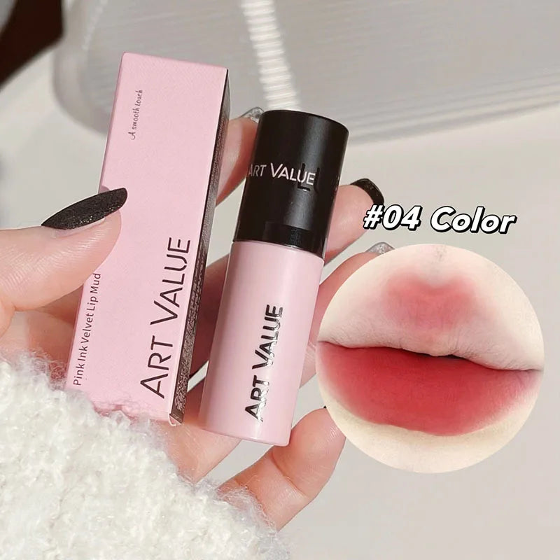 6 Colors Non-Stick Cup Lipstick Velvet Matte Liquid Lipstick Nude Lip Gloss Waterproof Lasting Lip Glaze Tint Beauty Cosmetic Qme 04