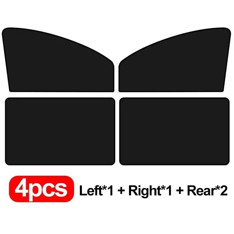Magnetic Car Window Sunshade Cover Summer UV Protection Car Side Front Rear Window Mesh Curtain Protector Cover Auto Accessories Qme Front Rear 4pcs