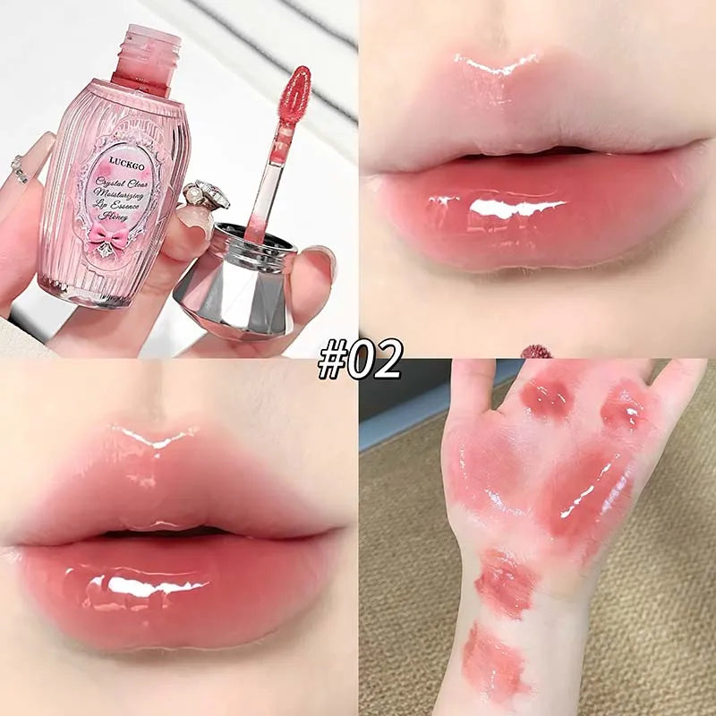 Vase Shape Water Light Lip Glaze Mirror Lipstick Gloss Hydrating Qme LG09-02