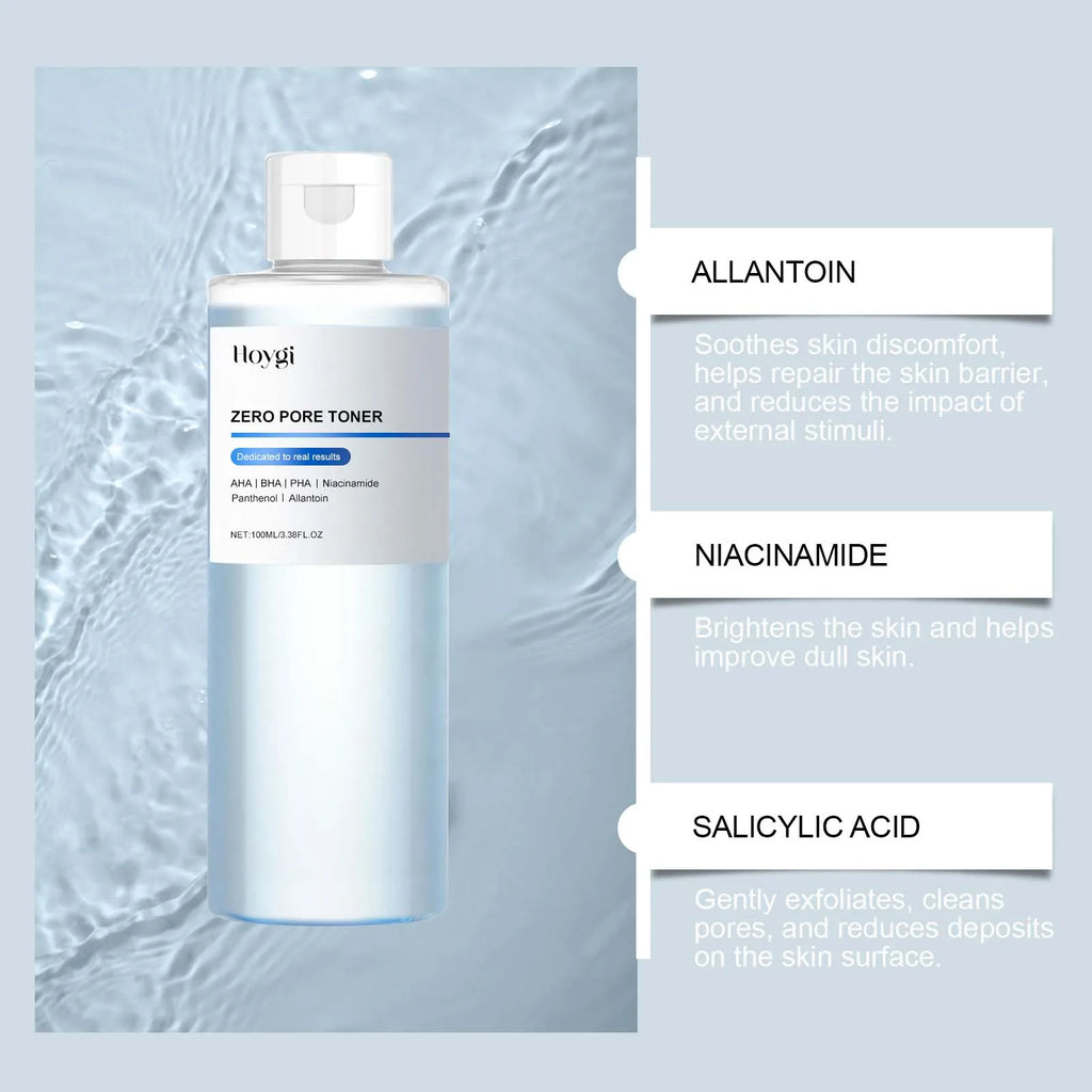 Exfoliating Hydrating Toner Moisturizing Smoothing Brighten Skin Pore Refining Improve Dry Skin Zero Pore Toner Soothing Formula Qme