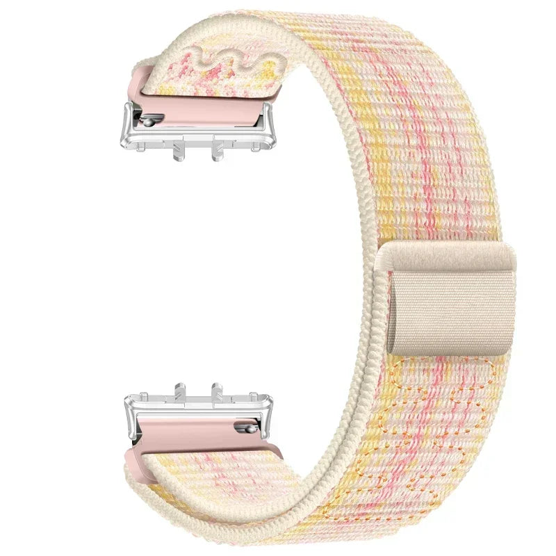 Nylon Loop Strap for Samsung Galaxy Fit 3 Adjustable Elastic Bracelet Watchband for iWatch Samsung Galaxy Fit3 Band Accessories Qme SStarP Galaxy Watch Fit 3