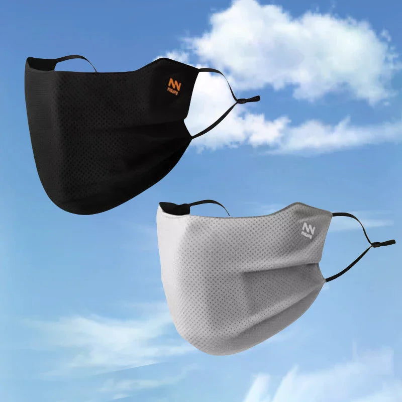Sun Protection Face Mask For Men Reusable Breathable UV Face Shield Solid Color Washable Face Mask Summer Cycling Face Mask Qme