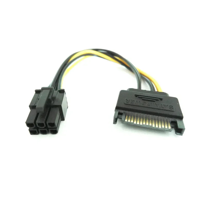 1pcs PCI-E Express Power Cable PSU Power Supply Sata To 6 Pin ATX 18AWG Adapter Riser for Bitcoin Miner Qme