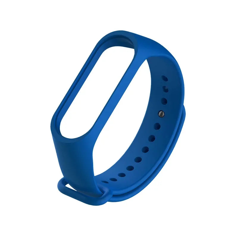 NEW Suitable for Xiaomi Mi Band Mi3 Mi4 Mi5 Mi6 Mi7 Mi8 Colorful Silicone Replacement Sports Strap Qme sapphire For Mi8 9 10