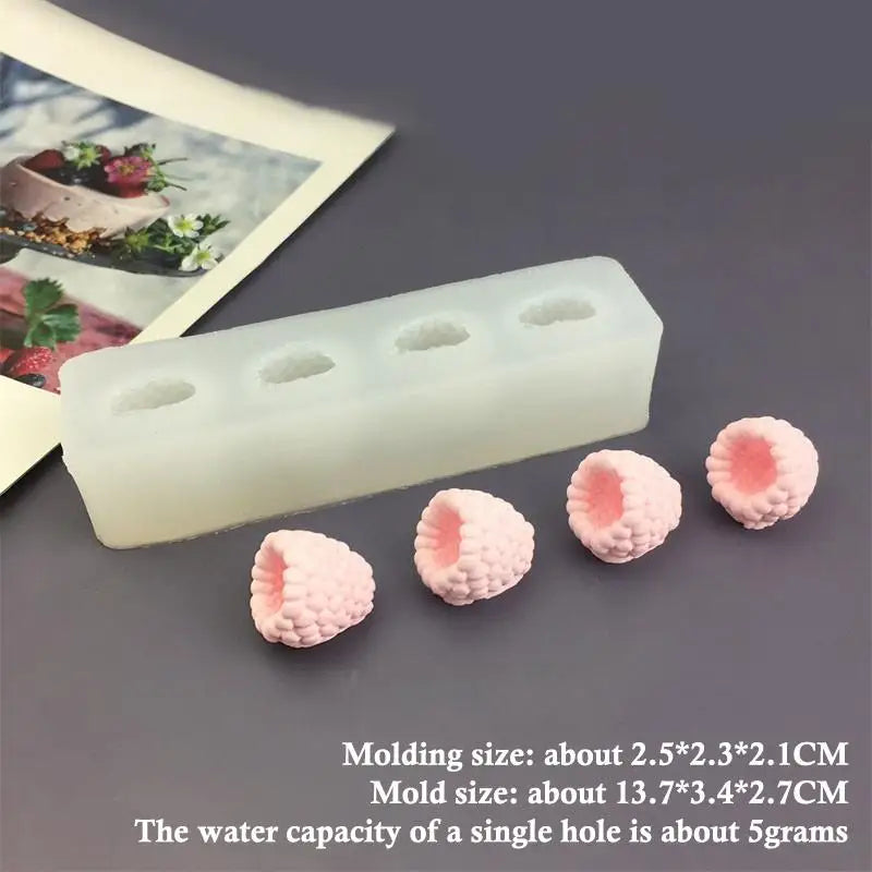Small Raspberry Mousse Candy Mold Baking 3D Pudding Dessert Chocolate Qme C