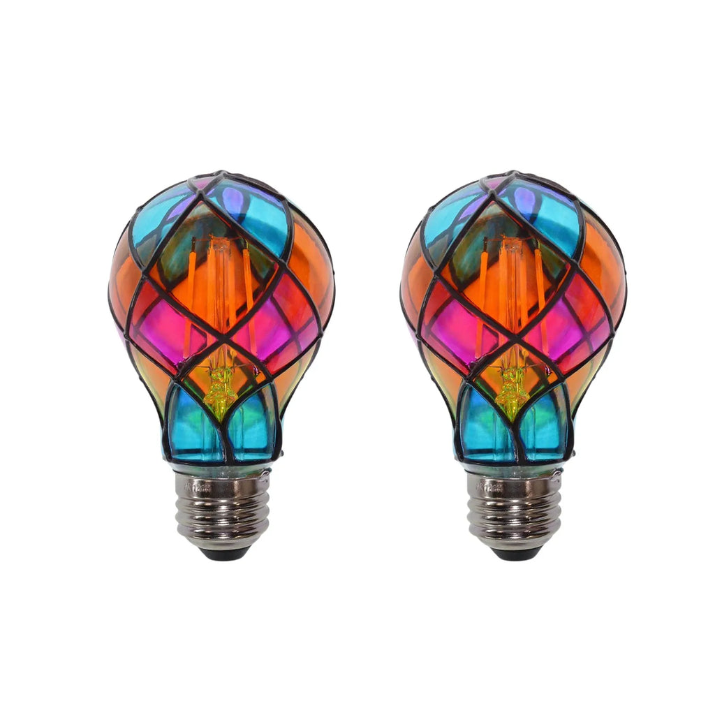 Colorful Bohemian Style Stained Glass Pendant Lights Mediterranean Lamp for Home Dining Room Bar and Patio Atomsphere Decoration Qme A
