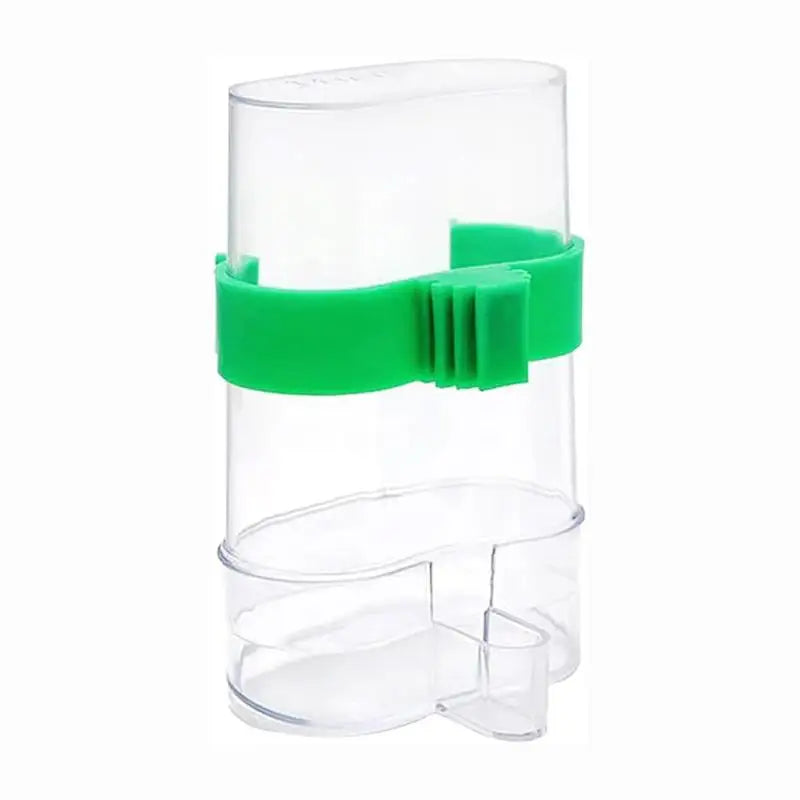 Automatic Bird Water Dispenser Drinking Feeder Transparent Cage Qme 1pc
