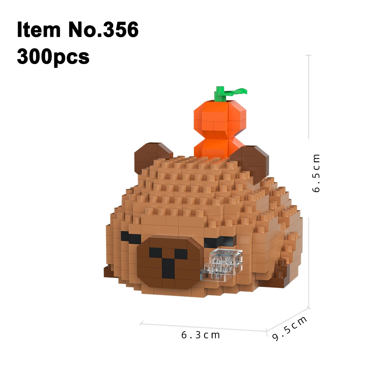 Cute Doll Kapi Capybara Bala Creative DIY Micro Building Blocks Capybara Ornaments Children's Educational Toys Man Gift Qme 356 Color Box