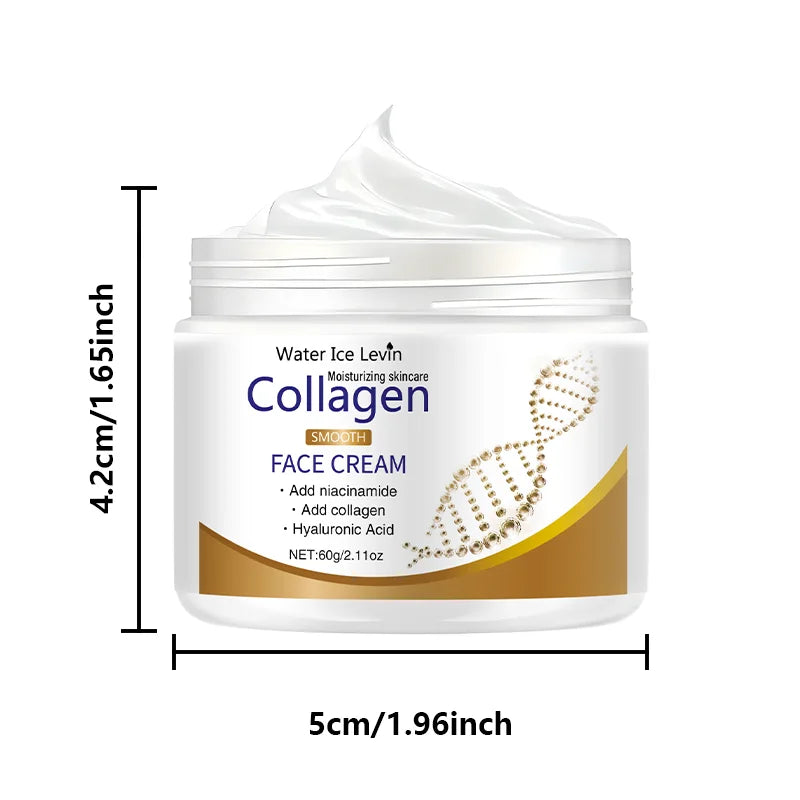 Collagen Day & Night Moisturizer - Hydrating and Firming with Shea Butter, Niacinamide, and Vitamin E - Alcohol-Free Cream Suitable for All Skin Types Qme