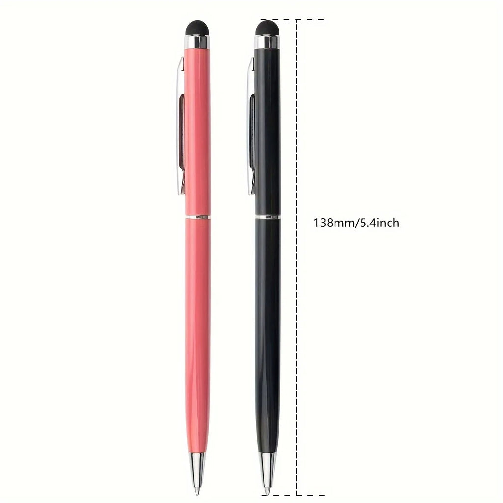 Touchscreen Stylus Compatible with Mobile Phones, Tablets, Kindle, and Black Ink Ballpoint Pen -2-in-1 Stylist Pen Suitable Qme