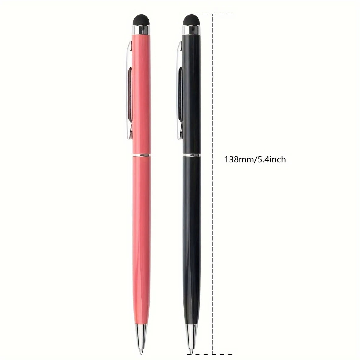 Touchscreen Stylus Compatible with Mobile Phones, Tablets, Kindle, and Black Ink Ballpoint Pen -2-in-1 Stylist Pen Suitable Qme
