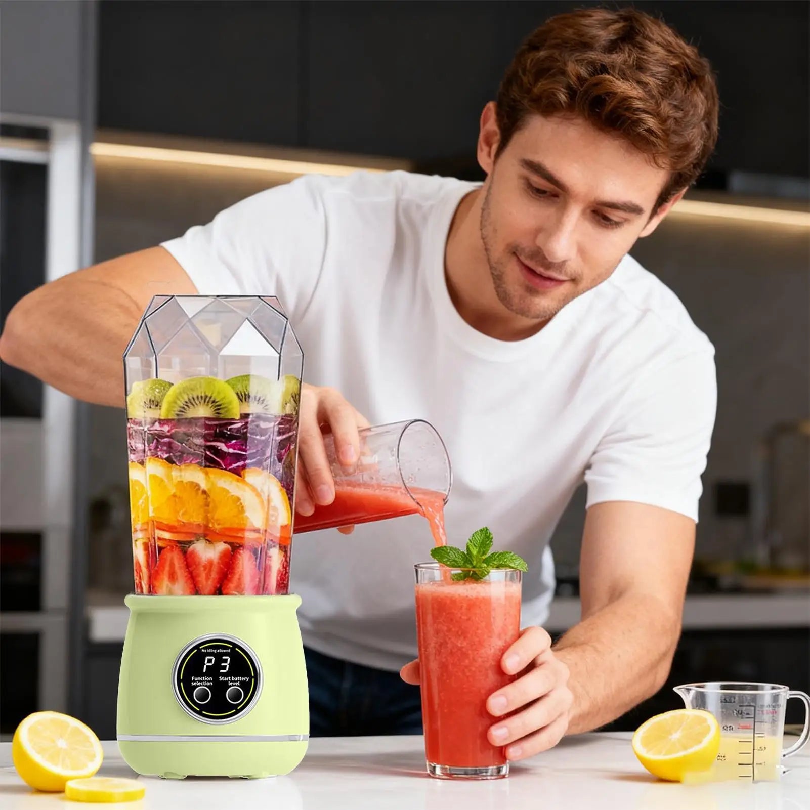 Cordless Portable Blender 550ML Leakproof Cordless Powerful Shake Maker Electric Fruits Blender Travel Cup For Fruits Vegetables Qme