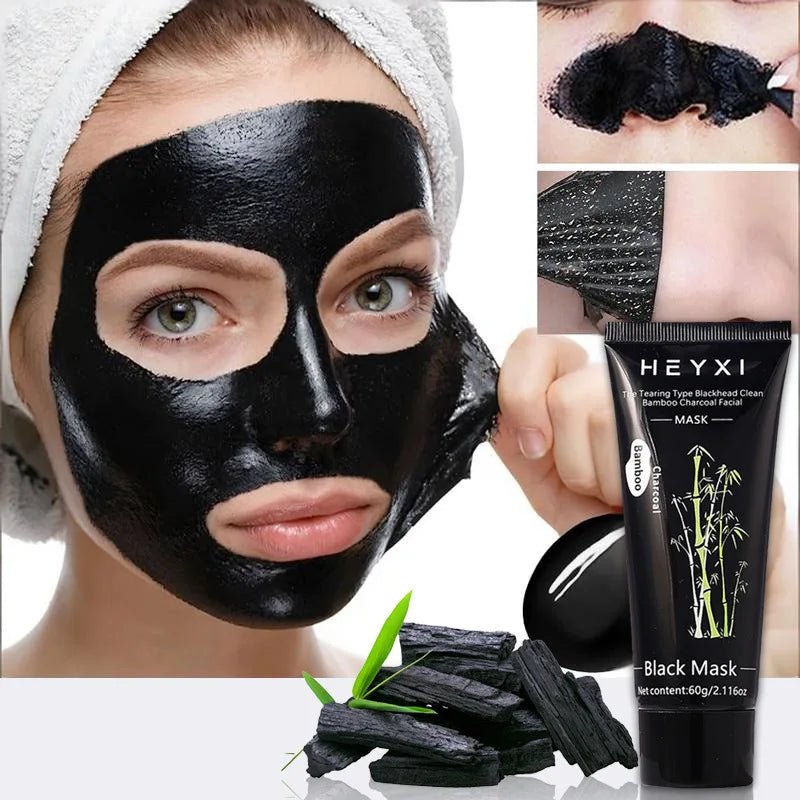 Bamboo Charcoal Tear Off Facial Mask Clean Skin Cool Control Oil Qme