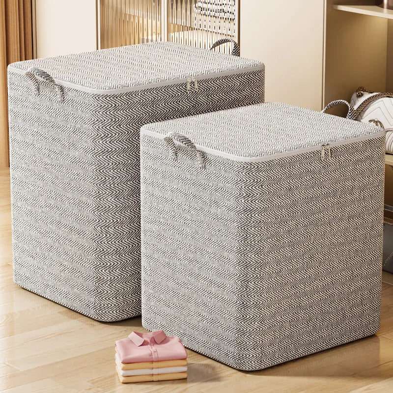 Extra Large Non-Woven Moving Bag for Clothes & Quilts Foldable Bedroom Quilt Storage Organizer Portable Sack Qme