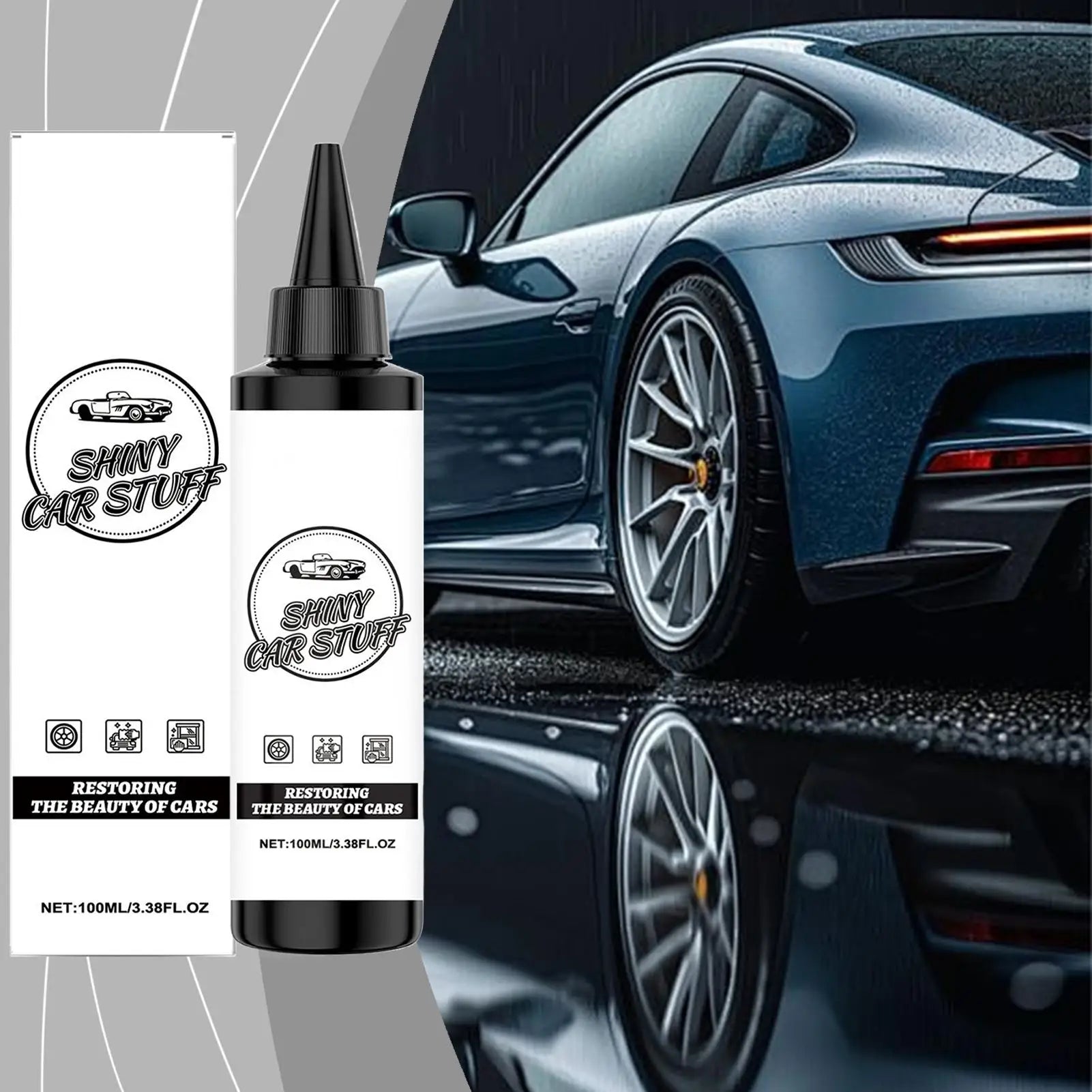 Car Coating Agent Dustproof Waterproof Portable Automobile Cleaner Solution Car Polishing Agent Shine Restorer Hood Side Trunk Qme