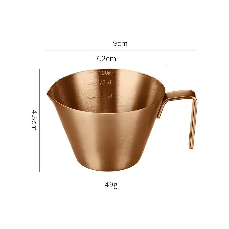 304 Stainless Steel Coffee Measuring Cup Kitchen Tool Scale Mark Qme A3