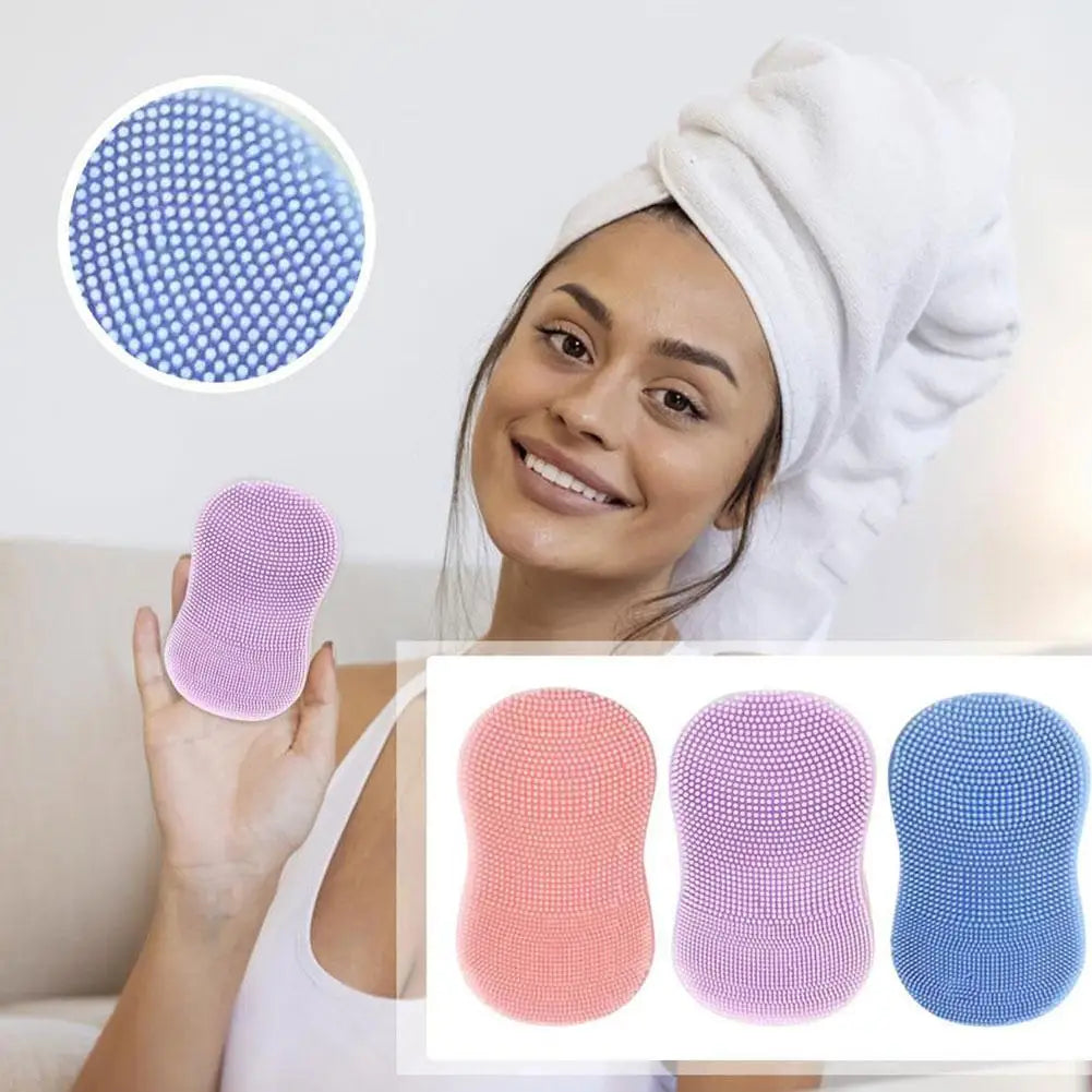 Face Scrubber Mini Facial Brush Silicone Wash Exfoliator Finger Glove Pads Handheld Cleansing Brushes Tool Skin Care Deep Clean Qme
