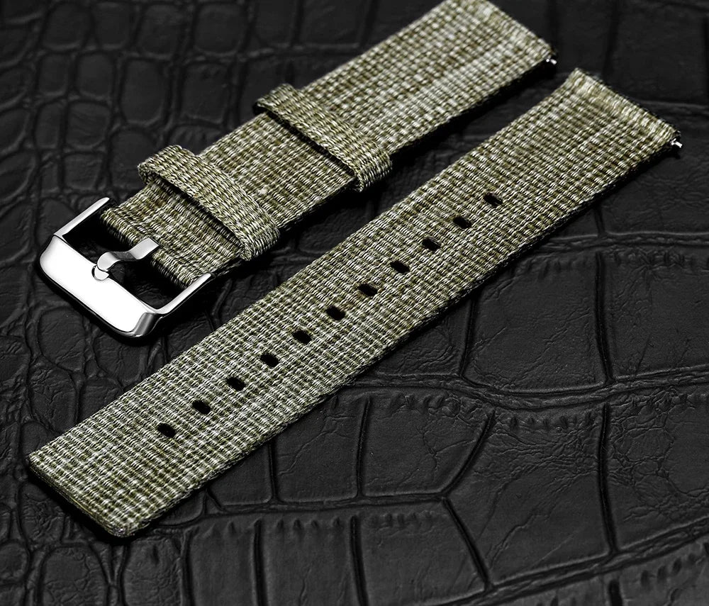 Nylon 18mm 20mm 22mm Watchband for Samsung Galaxy Watch 4 40mm 44mm Classic 42mm 46mm Gear S3 S2 Bracelet Strap For Amazfit Bip Qme