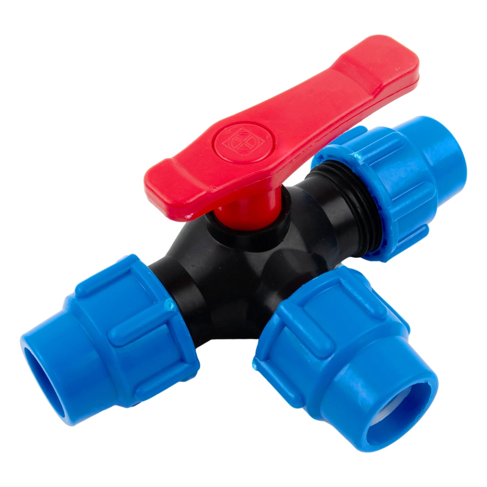 20/25/32/40/50mm PE Pipe Faucet Diverter 3-Way Ball Valve Ball Valve Garden Lawn Irrigation Water Pipe Fitting Qme 25mm