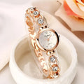 Ladies’ Luxury Business Watch Fashion Classic shiny Bracelet Reloj With Round Case Shape Women Elegant Quartz Diamond Wristwatch Qme Gold No