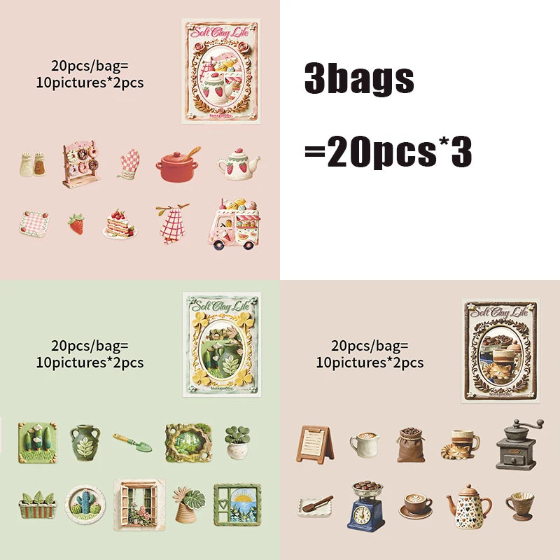 Vintage Home Decor Sticker Pack, Perfect for Collage, Scene Making, Guka Decoration Gift Wrapping, Healing Stationery Essential Qme A