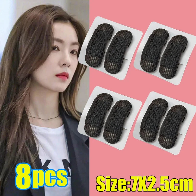 8/4/2PCS Puff Hair Head Cushion Hair Clips Invisible Volume Hair Base Fluffy Sponge Clip Bun DIY Hair Styling Tool for Women Qme Coffee-8pcs