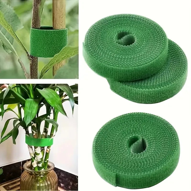 3 Rolls Green Garden Twine Plant Ties Nylon Plant Bandage Garden Hook Loop Bamboo Canl E Wrap Support Garden Accessories Qme
