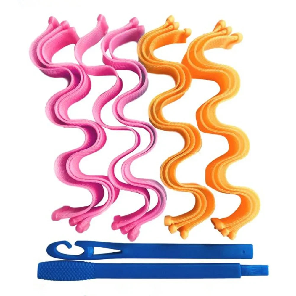 Heatless Hair Curler No Heat Rollers Soft Curls Curling Rod Roller Qme
