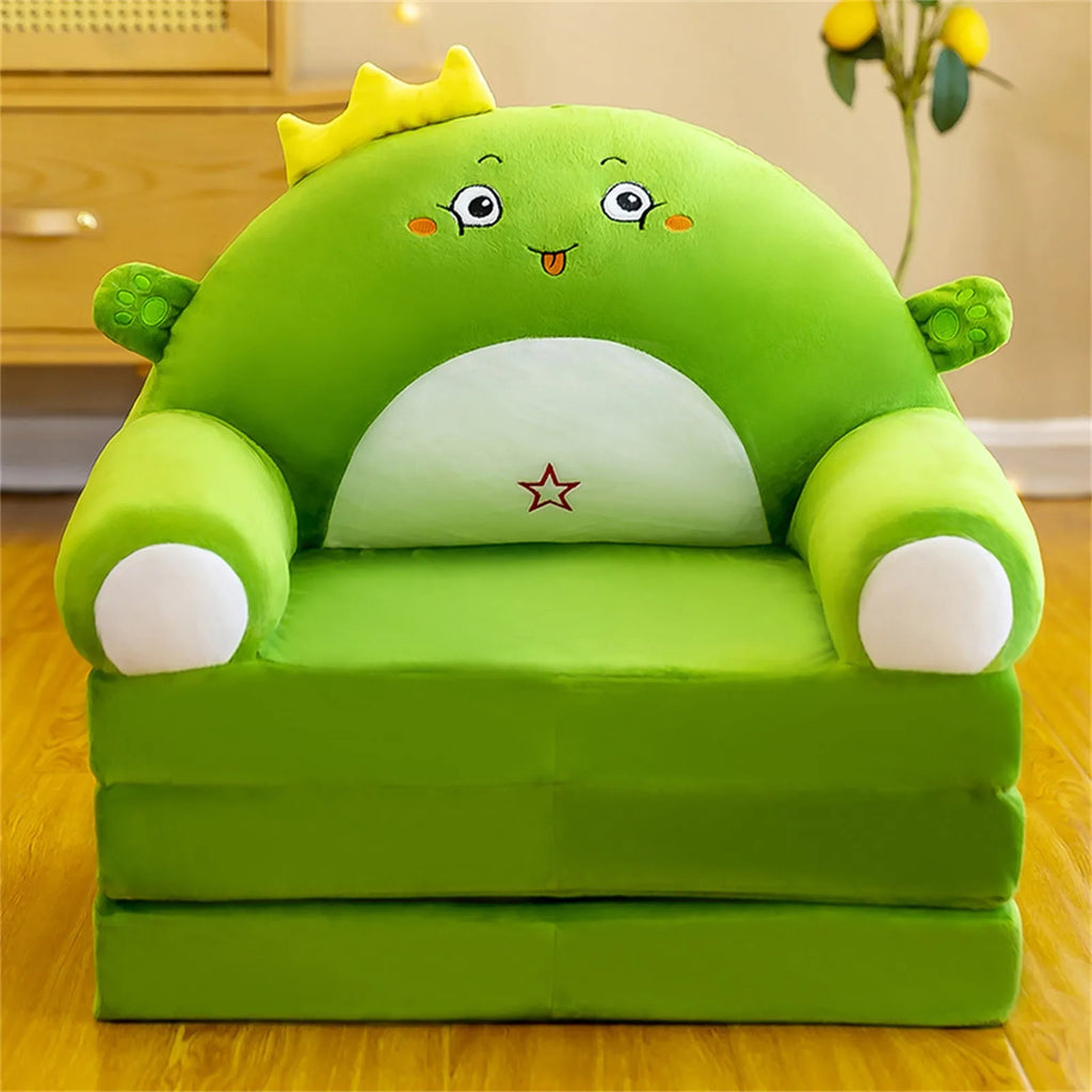 Children Sofa Cute Cartoon Massage Seat Cover Cartoon Lazy Sofa Flip Open Sofa Case Without Inner PP Cotton (Only Sofa Covers) Qme A