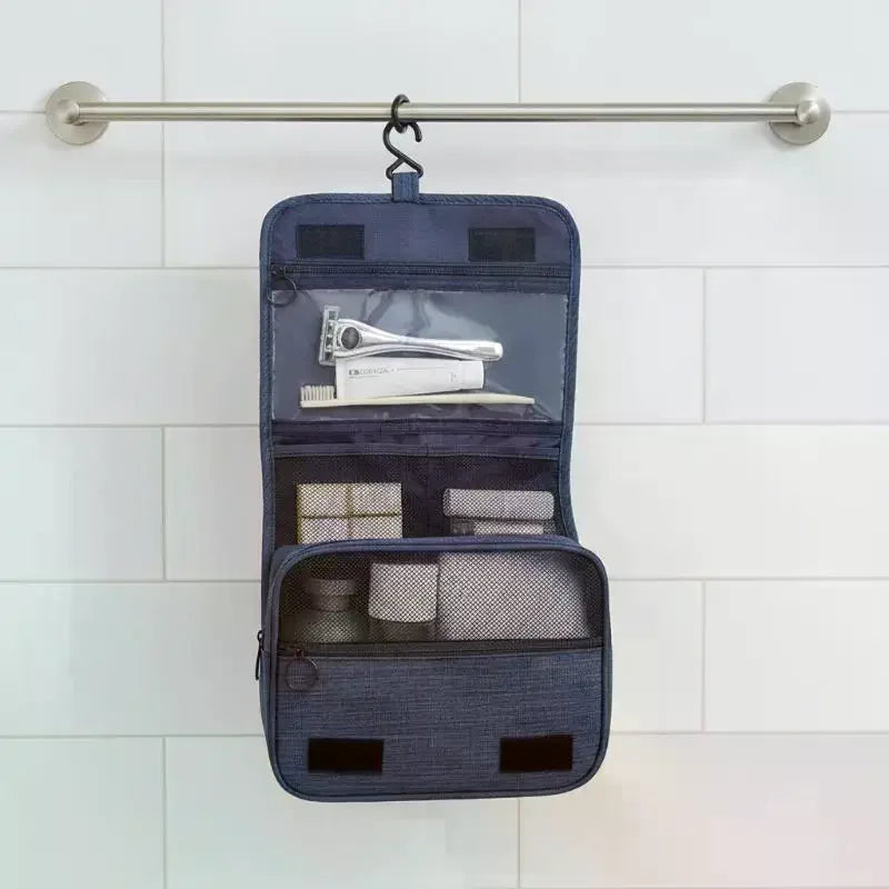 Waterproof Hanging Travel Toiletry Bag Large Capacity Multiple Pockets Perfect For Trips Vacations Getaways Qme