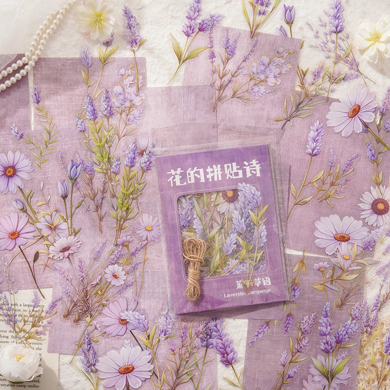70 pcs Flowers Plant Stickers aesthetic Decorative Diary Stickers Album Scrapbooking material Hand Account Junk Journal Supplies Qme B2