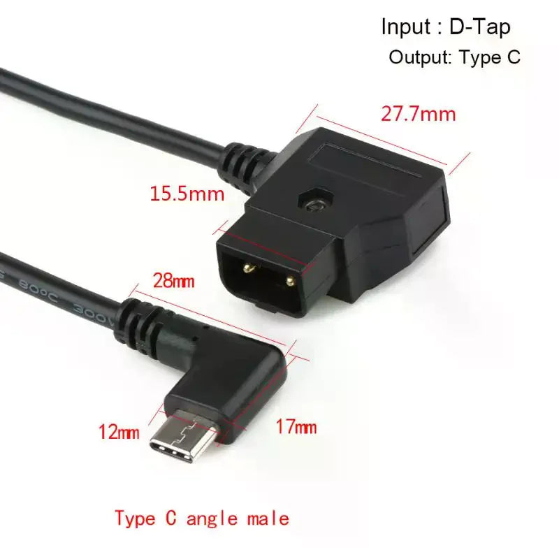 D Tap C Output Power Charging Cable LED Panel Lighting Battery Supply Qme