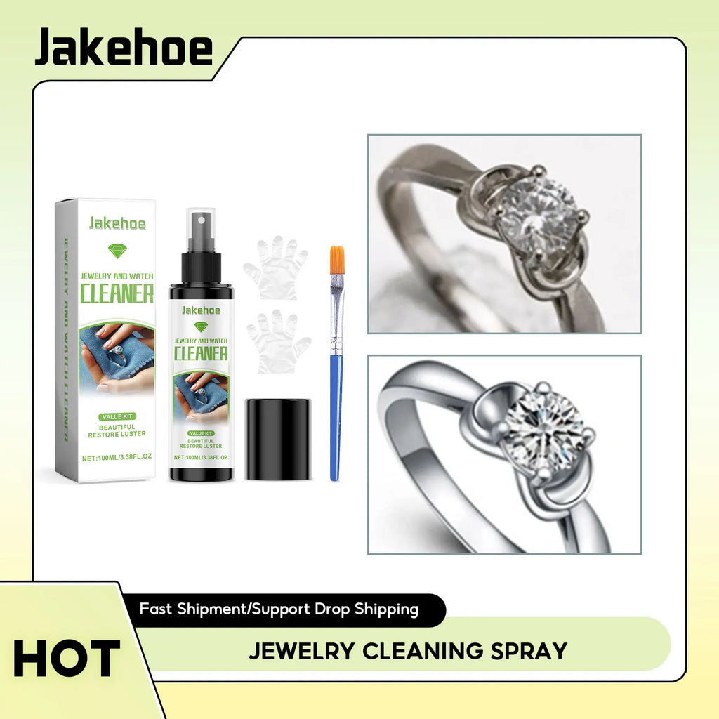 Jewelry Cleaning Spray Watch Cleaning Solution Stain Rust Dirt Removal Gold Polisher Long-Lasting Shine Diamonds Cleaning Liquid Qme