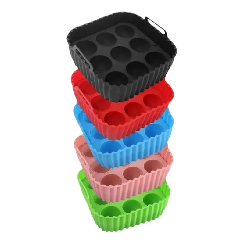 Cupcake Molds Healthy Cooking Kitchen Tools Square Silicone Air Fryer Qme