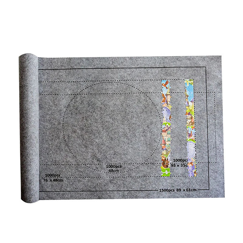 Puzzles Pad Jigsaw Roll Felt Mat Playmat Puzzles Blanket For Up To 1500 Pcs Puzzle Accessories New Portable Mat (Only Mat) Qme