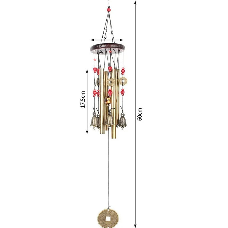 Home Garden Decor Hanging Wind Chime Symbol Good Luck Large Tubes Qme A1
