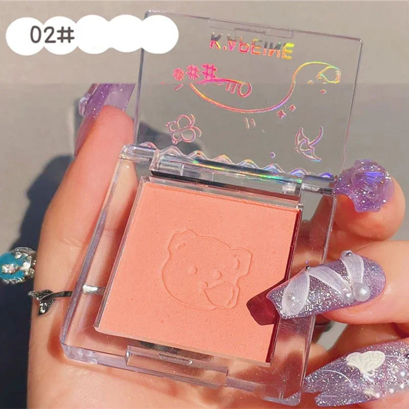 Matte Peach Red Blush Palette Contour Powder Makeup Multi-colored Long Lasting Brighten Cheek Tint Rouge Women New Cosmetics Qme 02