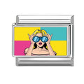 2026 Fashion Doodle Painting Beauty High-heel Swim Pool Beach Italian Charm Links Fit 9mm Bracelet Stainless Steel DIY Jewelrys Qme Style 4
