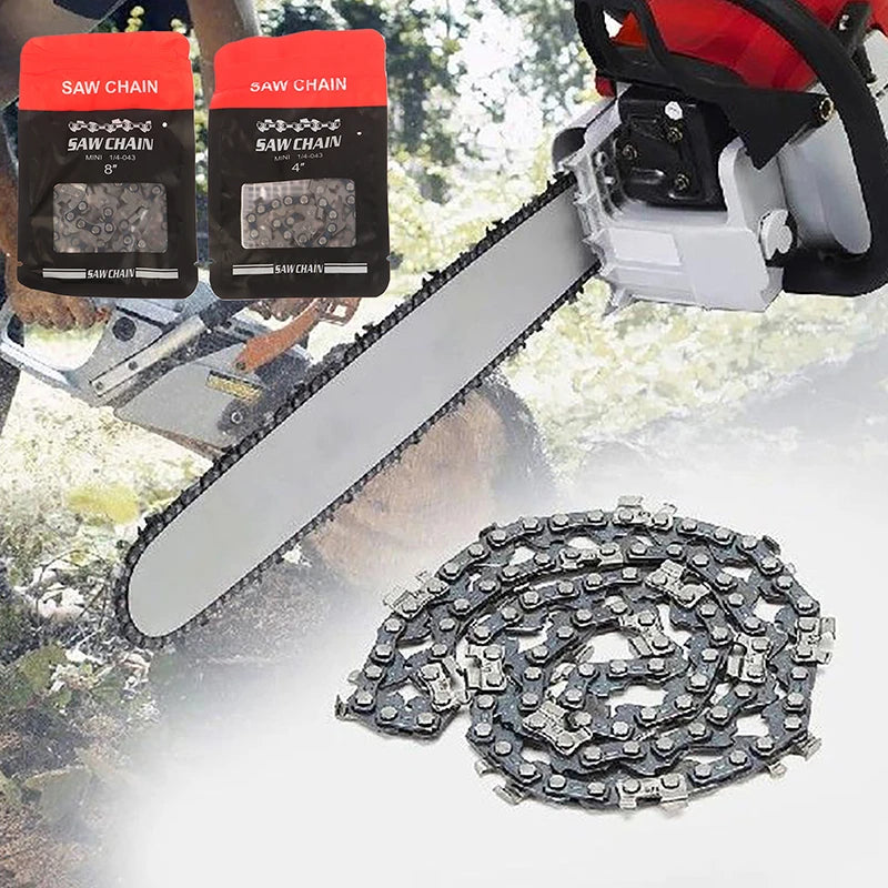 4/6/8/12/14/16 Inch Metal Chainsaw Chain Spare Parts Link Chainsaw Saw Chain Blade For Electric Saw Accessories Wood Cutting. Qme