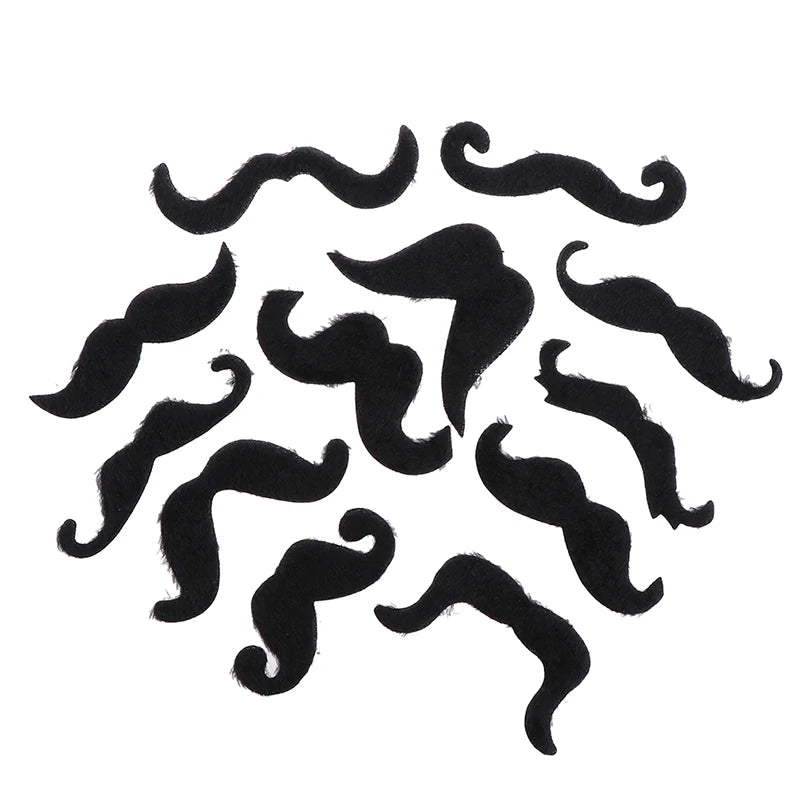Black Fake Moustaches Self Adhesive Joke Mexican Novelty Party Supply Qme