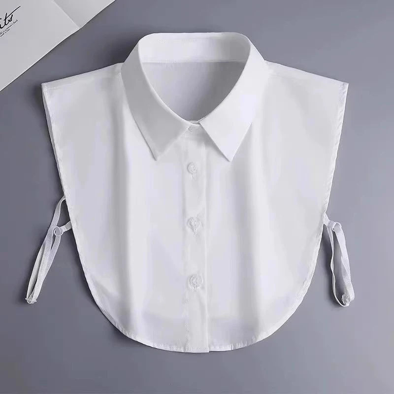 Unisex Fake Collar Half Shirt Business Formal False Comfortable Men Qme White